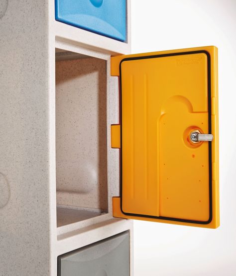 Ultra Box Plastic Lockers For Wet Areas, Changing Rooms, School Lockers Both Inside and Out: Vandal Resistant Storage Lockers Hub Design, Locker Designs, Storage Lockers, School Storage, School Lockers, Concealed Hinges, Changing Room, Robot Design, Plastic Storage