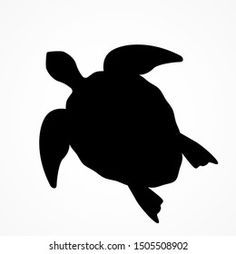 Turtle Silhouette Painting, Black Silhouette Art Ideas, Silhouette Turtle, Ocean Silhouette, Sea Turtle Silhouette, Turtle Silhouette, Under The Sea Decorations, Shark Silhouette, Fish Silhouette