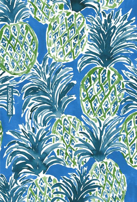 Caribbean Pattern, Barbra Ignatiev, Hawaii Pattern, Bold Boho, Hawaii Print, Repeat Prints, Pineapple Pattern, Pineapple Print, Phone Background