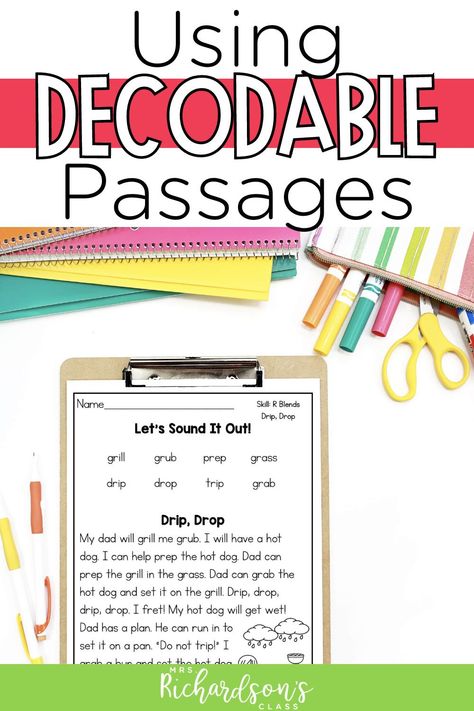 Reading Small Groups, Phonics Passages, Decodable Passages, Second Grade Classroom, Improve Reading Skills, Word Work Stations, Teaching Reading Comprehension, The Science Of Reading, Types Of Reading