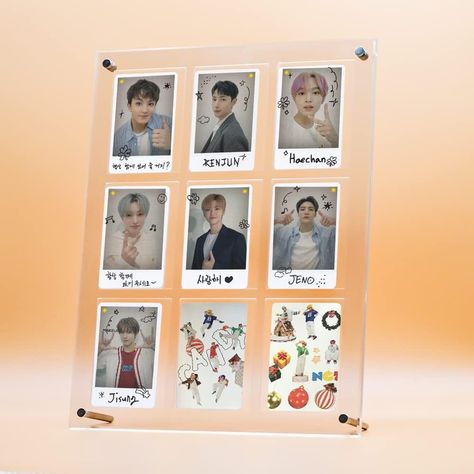 Amazon.com: Baskiss Photocard and CD Holder Stand, Acrylic Ablum Standing Display, 66 x 91 mm Card Cares Ultra Clear Trading Cases Protectors for Kpop Photocard Baseball Basketball Card Display (1 CD & 2 Cards) : Home & Kitchen Kpop Photocards Display Ideas, Standing Display, Cd Holder, Acrylic Photo Frames, Kpop Photocard, Card Display, Photo Stands, Basketball Cards, Acrylic Display