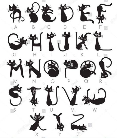 D Letter Design, Cat Alphabet, Cute Fonts Alphabet, Cool Font, Lettering Styles Alphabet, Bullet Journal Font, Hand Lettering Art, Hand Lettering Alphabet, Tattoo Feminina