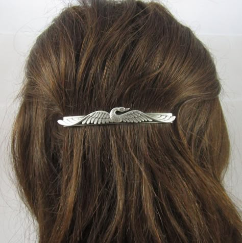 SWAN BARRETTE- Silver Barrette- slide barrette- Swan Hair Accessory- Barrettes and Clips French Barrette, Halloween Accessories, Mode Inspo, Barrette Clip, Dream Jewelry, Silver Hair, Barrettes, Cute Jewelry, Hair And Nails