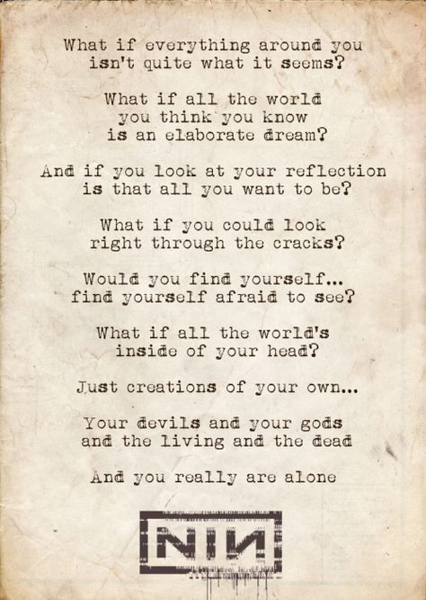 Nine Inch Nails Lyrics, Photo Wall Aesthetic, Summer Sketchbook, Pretty Hate Machine, Nothing Can Stop Me, Dear World, Band Lyrics, Favorite Song Lyrics, Missing My Son