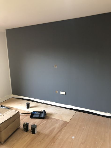 Second coat on and looking great, the MellonDev office is coming along nicely #homeoffice #gamingsetup Grey Walls Bathroom, Office Grey Walls, Home Office Grey, Ideas For Home Office, Remodeling Hacks, Small Tiny House, Grey Wall, Storage Closet Organization, Gaming Room