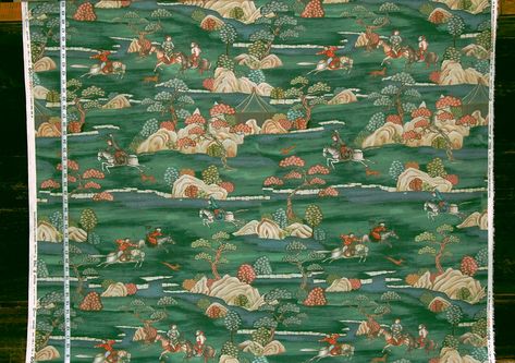 Asian hunting chinoiserie fabric green toile : PRE ORDER SHIPS MAY 4thay Chinese Prints Fabric, Green Fabric With Birds, Modern Chinoiserie Spoonflower, Chinoiserie Fabric Spoonflower, Chinoiserie 18th Century, Chinoiserie Fabric, Ocean Fabric, Asian Fabric, Clarence House