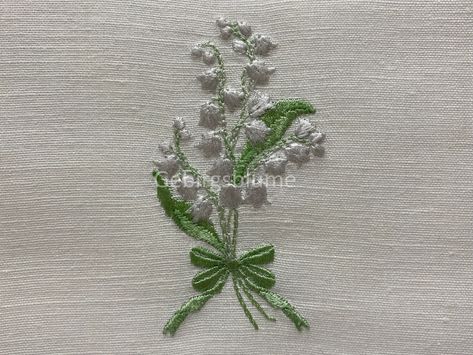 Lily of the Valley Machine Embroidery Design Instant Download Digital File Size H3.86w2.11 - Etsy Thailand Lily Of The Valley Embroidery, Hand Embroidery Pattern, Lily Of The Valley, Embroidery Pattern, Machine Embroidery Design, Embroidery Art, The Machine, Last Minute Gifts, The Valley