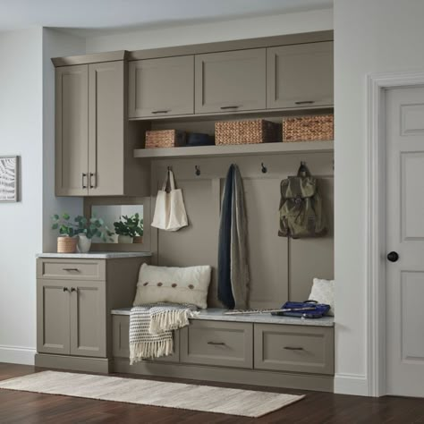 Mudroom Storage Ideas Farmhouse, Mudroom Ideas L Shaped, Mudroom Cabinet Design, Drop Zone Ideas Entryway Modern, Mudroom Entryway Storage Cabinets, Mudroom Drop Zone Ideas, Mudroom Ideas Entryway Modern, Kitchen Drop Zone, Mudroom Storage Cube