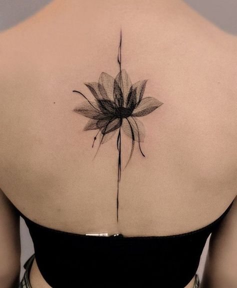 Flower Cover Up Tattoos, Beautiful Tattoo Designs, Colour Tattoo For Women, Cute Thigh Tattoos, Henna Inspired Tattoos, Lotus Tattoo Design, Flower Tattoo Back, Tattoos For Women Flowers, Spine Tattoos For Women