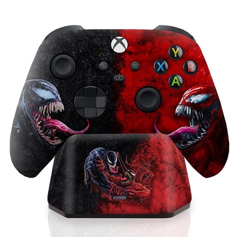 To buy this visit our shop on Amazon: https://amzn.to/3VUrlDX Original Xbox Wireless Controller and Magnetic Charging Stand Compatible with Xbox One|Series X|S - Customized in USA with Advanced HydroDip Print Technology(Not Just a Decal)(Controller Included) Venom Vs Carnage, Joystick Controllers, Custom Xbox, Kids Room Accessories, Xbox Wireless Controller, Garage Furniture, Original Xbox, Retro Gaming Art, X Box