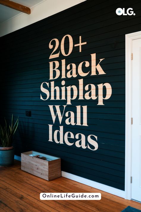 A black shiplap wall can completely transform any space, adding depth and modern elegance. Whether you want a bold accent wall or a full-room makeover, this guide has plenty of stylish ideas. Get inspired to bring this timeless design element into your home. Black Shiplap Wall Living Room, Black Shiplap Wall, Accent Wall Inspiration, Shiplap Wall Ideas, Bold Accent Wall, Black Shiplap, Living Room Decor Black, Black Accent Wall, Room Decor Black