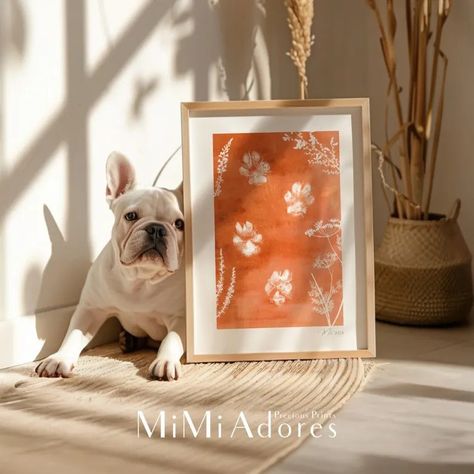 Dog Footprint Art, Dog Paw Print Painting, Dog Paw Painting Ideas, Paw Print Painting Ideas, Dog Paw Painting, Paw Painting Dog Art, Paw Print Keepsake, Pet Memorial Ideas, Dog Paw Print Art