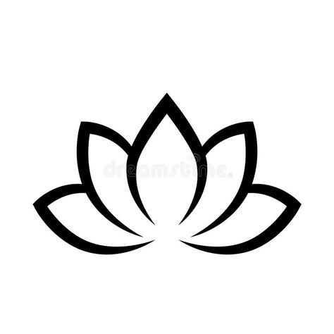 Lotus Henna Design Simple, Lotus Tat, Lotus Outline, Simple Lotus Tattoo, Just Breathe Tattoo, Lotus Drawing, Yoga Symbol, Lotus Vector, Lotus Symbol