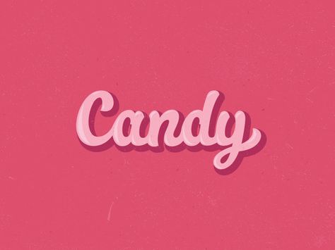 Candy typo by David L. Wehmeyer Candy Typography, Candy Font, Logo Candy, Candy Text, Thank You Typography, Girly Logo, Candy Logo, Illustrator Inspiration, Tech Background