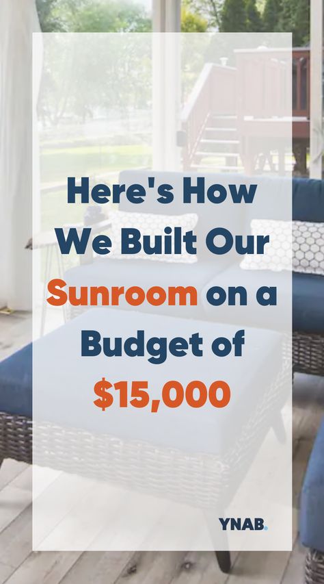 So you want a sunroom, eh? Us too! We built our sunroom on a budget of $15,000 all-in: here’s how we did it. Read the blog! Budget Sunroom Ideas, Low Budget Sunroom, Four Seasons Sunroom Ideas, Inexpensive Sunroom Addition, How To Build A Sunroom Diy, Sunroom Four Seasons Room, Diy 4 Seasons Room, Affordable Sunroom Ideas, Sunroom Plans Layout