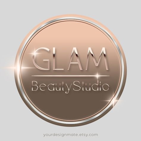 Professional Makeup Artist Logo, Makeup Artist Logo Design Graphics, Glam Logo Design, Luxury Salon Interior Design, Hair Extensions Logo, Brow Logo, Logo Skincare, Salon Names Ideas, Makeup Artist Logo Design