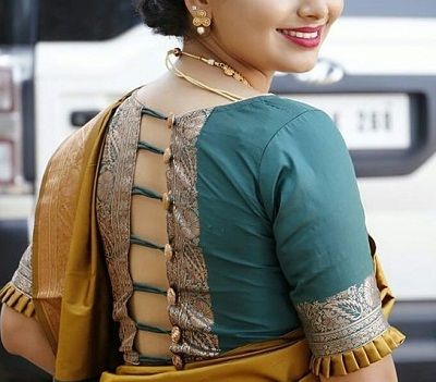 Latest 33 Best Cotton Saree Blouse Designs Blouse Front Design, Blouse And Skirt Outfit, How To Stitch Blouse, Cotton Blouse Pattern, Blouse Designs For Back, Blouse Designs High Neck, Cotton Saree Blouse Designs, Cotton Blouse Design, Cotton Saree Blouse