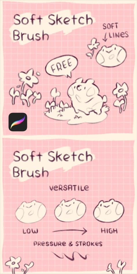 Soft Sketch Procreate Brush How To Make Sketch, Soft Sketch, Procreate Sketch Brushes, Art Brushes Procreate, Procreate Brushes For Sketching, Procreate Downloads, Digital Art Brushes, Brushes For Painting, Free Brushes For Procreate