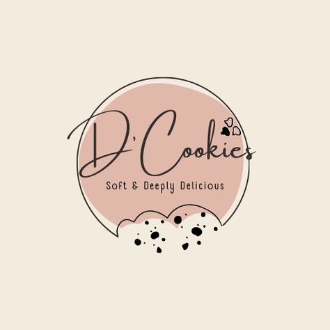 Cookie Logo Design Ideas, Cookies Drawing, Cookie Homemade, Cookie Logo, Cookie Drawing, Logo Bakery, Aesthetic Cafe, Cookie Bakery, Logo Design Ideas