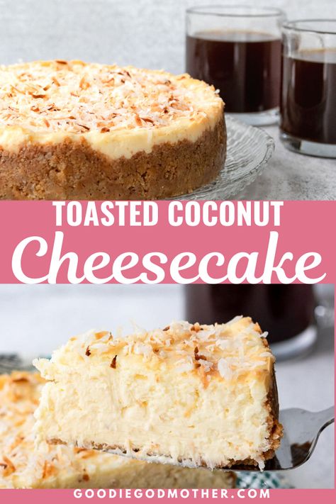 Toasted Coconut Cheesecake, Coconut Cheesecake Recipes, Cheesecake Flavors Ideas, Coconut Cream Cheesecake, Cheesecake Flavors, Coconut Cheese, Cheesecake Pumpkin, Coconut Cheesecake, Caramel Apple Cheesecake