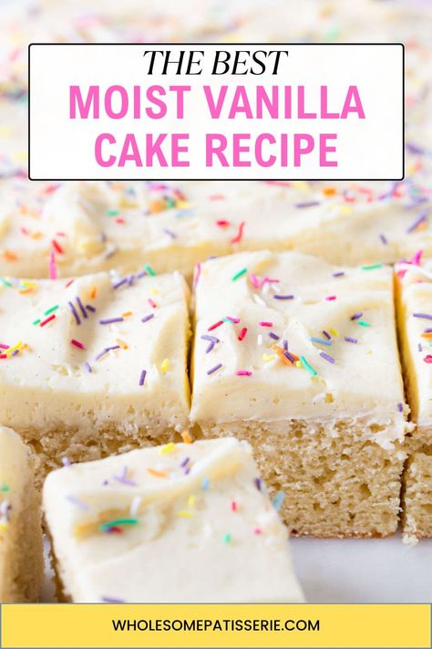 Moist Vanilla Cake Recipe - Wholesome Patisserie Vanilla Oil Cake, Oil Based Vanilla Cake, Vanilla Mud Cake, Vanilla Cake With Oil, Moist Vanilla Cake Recipe, Vanilla Cake Recipes From Scratch, Vanilla Cake Recipe With Oil, Vanilla Cake Recipe Moist, Vanilla Cake Mix Recipes