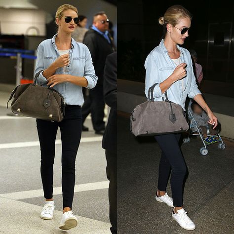 Rosie Huntington-Whiteley white sneakers Dressing Up Sneakers For Work, Jeans And Hoka Outfit, Work Outfits White Sneakers, Tennis Shoe Work Outfit, White Tennis Shoes Outfit Summer, White Tennis Shoe Outfits, Black Jeans White Sneakers, Jeans And White Tennis Shoes Outfit, White Runners Outfit