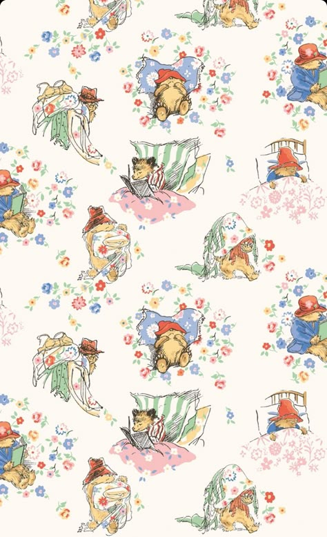 Paddington Wallpaper, Bday Background, Cath Kidston Wallpaper, Ipad Inspo, Patterns Wallpaper, Paddington Bear, Cute Patterns, Bear Wallpaper, Cute Patterns Wallpaper