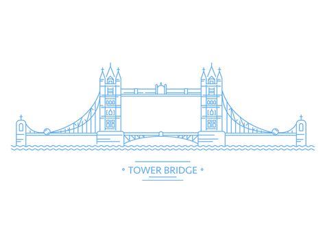 London Bridge Illustration, London Bridge Sketch, Bridge Tattoo, Bridge Drawing, Tower Bridge London, Bridge Design, London Bridge, Tower Bridge, Getting Things Done