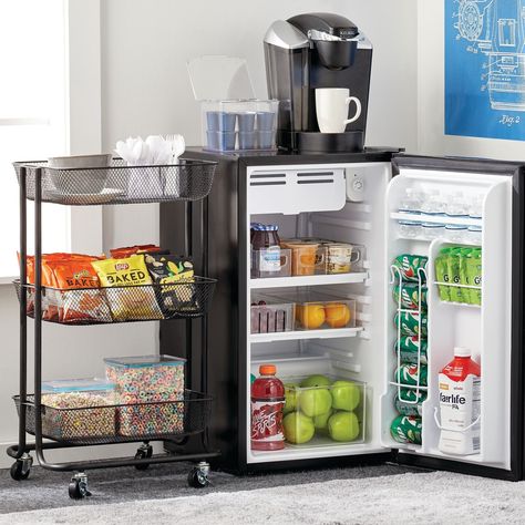 mDesign Tall Plastic Kitchen Food Storage Organizer Bin, Handles, 4 Pack - Bed Bath & Beyond - 33835199 Mini Refrigerator Organization, Mini Fridge Stock, Fridge In Bedroom, Fridge Stock, Mini Fridge In Bedroom, Organized Fridge, Organizing Things, Pantry Furniture, Under Kitchen Sink Organization