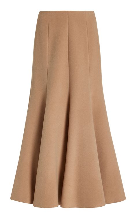 Amy Cashmere Midi Skirt by GABRIELA HEARST for Preorder on Moda Operandi Resort 2023, Herringbone Stitch, Gabriela Hearst, Fantasy Gowns, 2023 Collection, Style Skirt, Double Face, Style Profile, Global Fashion