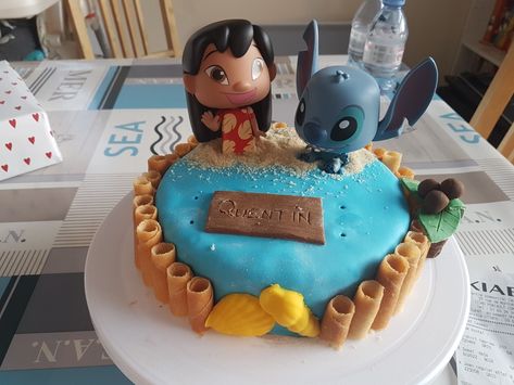 Gâteau Lilo et Stitch Pâte à sucre Ganache chocolat Lilo Et Stitch, Birthday Cake, Cake, Birthday