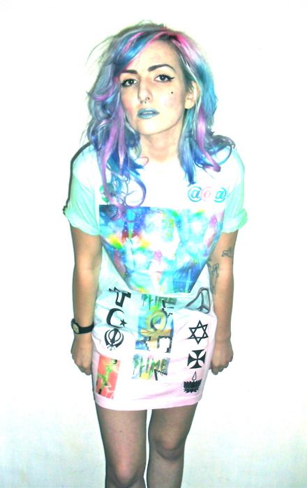 sea punk Sea Punk Fashion, Sea Punk Outfits, Sea Punk Aesthetic, Seapunk Outfit, Count Contessa, Sea Punk, Space Grunge, Heart Clothes, Awesome Hair