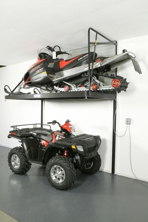 Loft-It Deluxe Storage Lift system Snowmobile Lift, Atv Storage, Garage Store, Garage Car Lift, Storage Lift, Garage Wall Storage, Garage Lift, Garage Workshop Organization, Garage Storage Solutions