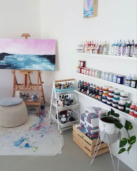 Art Organization Ideas, Dream Art Room, Store Hacks, Dollar Store Hacks, Canvas Storage, Art Corner, Art Organization, Clever Hacks, Painting Studio