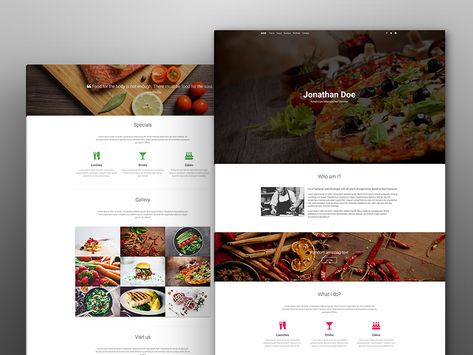 Culinary Portfolio Template by MDBootstrap Chef Portfolio, Urban Quote, Patisserie Shop, Minecraft Coloring Pages, Portfolio Template Design, Portfolio Design Layout, Portfolio Ideas, Mermaid Coloring Pages, Portfolio Layout