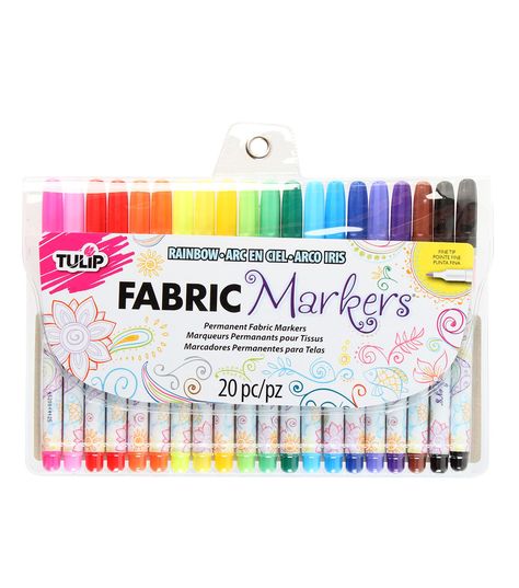 Tulip Fabric Markers 20 PK Multi Fine Class Quilt, Tulip Fabric Paint, Tulip Fabric, Bag Packs, Paint Marker Pen, Plastic Pouch, Shoes Bag, Fabric Markers, Markers Set