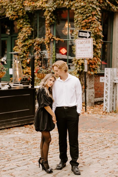 Engagement Aesthetic | Wedding Aesthetic | New England Photographer. Engagement Photo Inspiration. Editorial Style Shoot. Celebrate your love in a romantic and adventurous setting, surrounded by the breathtaking beauty of nature in the mountains of New England and city of Portland, Maine. Discover fall engagement shoots. | ClayTaylorPhoto Editorial City Engagement Shoot, Maine Photoshoot, Engagement Aesthetic, Fall Engagement Shoots, Portland City, Aesthetic Wedding, Downtown Portland, Engagement Photos Fall, City Engagement