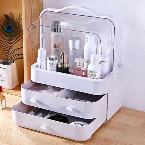 Rak Skincare Aesthetic, Make Organizer, Cosmetic Shelf, Table Bathroom, Making Gifts, Skincare Aesthetic, Make Up Organiser, Accessories Display, Skincare Organization