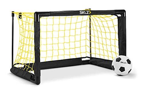 SKLZ Pro mini goal, Includes 5" Soft Ball, Easy To Assemble Frame, White and Yellow : Amazon.co.uk: Sports & Outdoors Kids Soccer Goal, Football Pro, Soccer Pro, Mini Soccer, Mini Footballs, Hockey Sticks, Soccer Goal, Indoor Sports, Soccer Skills