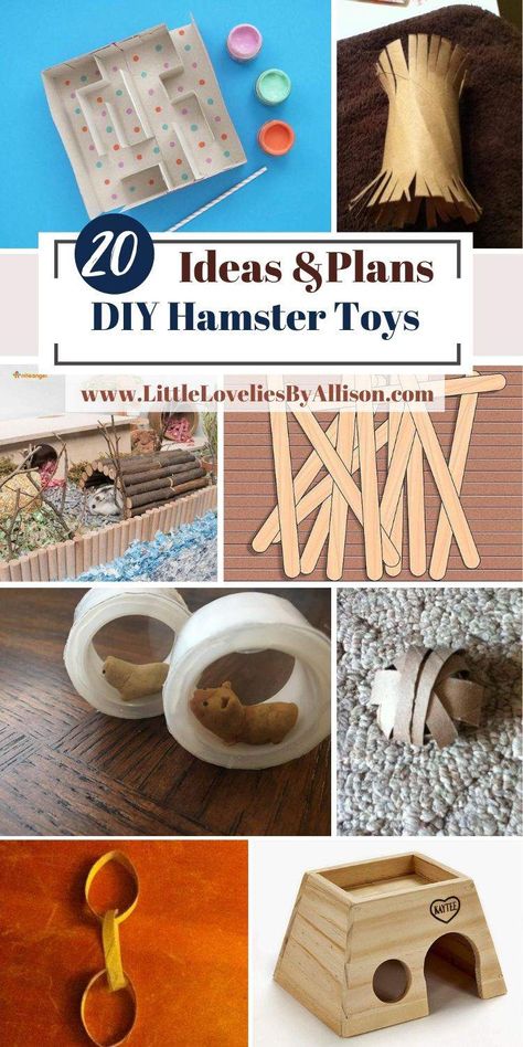 20 DIY Hamster Toys That Your Pet Will Love | DIY Made Easy Syrian Hamster Diy Toys, Hamster Snuggle Sack Diy, How To Make Hamster Toys, Diy Pet Mouse Toys, Diy Mouse Cage Accessories, Diy Mice Toys, Diy Hamster Cage Accessories, Diy Toys For Hamsters, Diy Mouse Toys Pet Mice