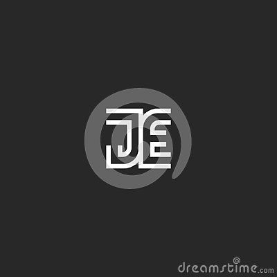 Je Monogram, Parallel Lines, Linear Design, E Logo, Monogram Logo, Creative Logo, Allianz Logo, Stock Vector, Initials