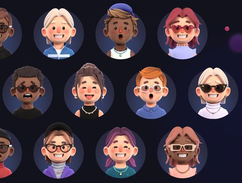 PEEPS 3D Avatar-Maker Library — UI8上的插图 Black And White Comics, Make Avatar, Avatar Maker, Animation Art Sketches, Avatar 3d, Avatar Characters, Portfolio Inspiration, Animation Design, Illustration Sketches