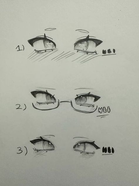 Corak Krusye, Easy Eye Drawing, Cute Eyes Drawing, 얼굴 드로잉, Eye Drawing Tutorials, Creative Drawing Prompts, Art Tools Drawing, Sketches Tutorial, Easy Doodles Drawings