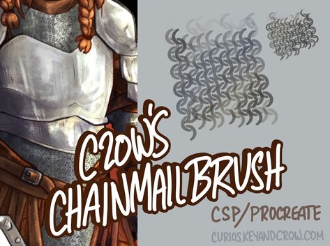 Chainmail Brush for Clip Studio Paint and Procreate. Custom digital art brush for drawing armor. Perfect for fantasy art, dnd, and more! #chainmailbrush #clipstudiopaint #procreate #digitalart . #Chainmail_Drawing_Reference #Chain_Armor_Drawing #How_To_Draw_Chainmail #Chainmail_Armor_Dnd Chainmail Drawing Reference, Chain Armor Drawing, How To Draw Chainmail, Chainmail Armor Dnd, Drawing Chainmail, Chainmail Drawing, Cps Brushes, How To Draw Chains, Dnd Artwork