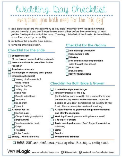 Click Wedding day check list for the printable version. Bride Checklist, Day Checklist, Wedding Day Checklist, Wedding Photography Checklist, Wedding Checklists, Wedding Planning Timeline, Wedding List, Wedding Info, Wedding Day Timeline