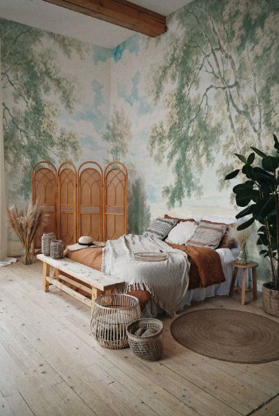 The Paris Apartment | the paris apartment Spring Countryside, Remove Wall, Scenic Wallpaper, Countryside Landscape, Standard Wallpaper, Watercolor Wallpaper, Smooth Walls, Wallpaper Designs, Vintage Landscape