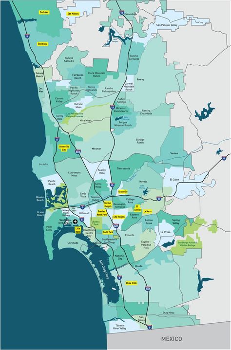 The Best Places to Live in San Diego: a breakdown by neighborhoods Modern Hobbit, San Diego Bucket List, San Diego Map, San Diego Neighborhoods, Usa Places, Moving To San Diego, San Diego Travel, San Diego Living, San Diego Real Estate