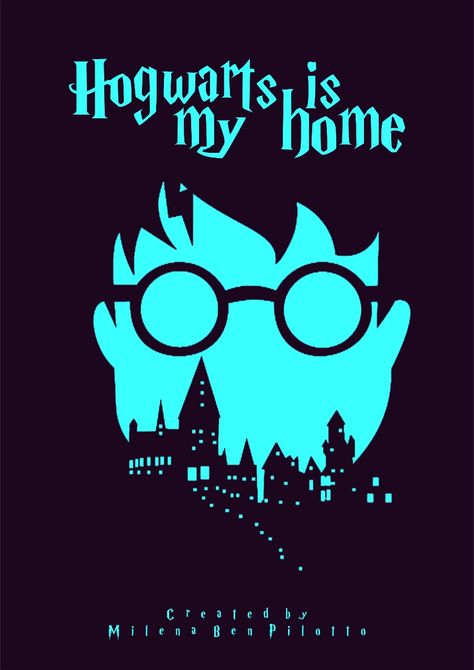 POSTER DUOTONE HARRY POTTER - HOGWARTS IS MY HOME (CREATED BY MILENA BEN PILOTTO) #harrypotter #hogwarts #design #art #duotone #poster #illustrator Duotone Poster, Hogwarts Poster, Hogwarts Is My Home, Welcome To Hogwarts, Duo Tone, Harry Potter Hogwarts, Movie Poster, My Home, Hogwarts