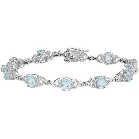 Sterling Silver Sky Blue Topaz Heart Link Bracelet ($100) ❤ liked on Polyvore featuring jewelry, bracelets, blue, sterling silver heart jewelry, charm bangle, oval charm, heart jewellery and heart bangle Quinceanera Blue, Jewelry Accessories Silver, Silver Heart Jewelry, St Michael Pendant, Wholesale Silver Jewelry, Blue Topaz Necklace, Heart Shaped Jewelry, Silver Necklace Statement, Topaz Necklace