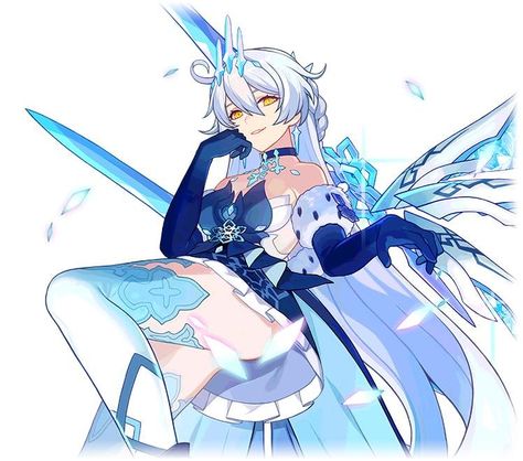 Ice Queen God Kiana 판타지 아트, Anime Oc, Art Poses, White Hair, Cartoon Art Styles, Art Reference Poses, 그림 그리기, Character Design Inspiration, Character Concept